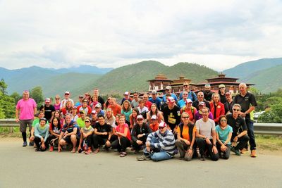 Gruppenfoto vorm Punakha Dzong